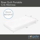 Alternate image 3 for Rose Quilt Portable Crib Mattress in White by Colgate Mattress&reg;