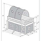 Alternate image 3 for Addison Junior Loft Bed with Tent and Playhouse in White/Pink