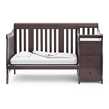 Storkcraft&reg; Portofino 4-in-1 Convertible Crib and Changer in Espresso. View a larger version of this product image.