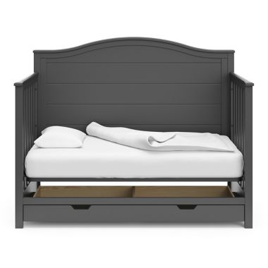 Storkcraft&reg; Moss 4-in-1 Convertible Crib with Drawer in Grey. View a larger version of this product image.