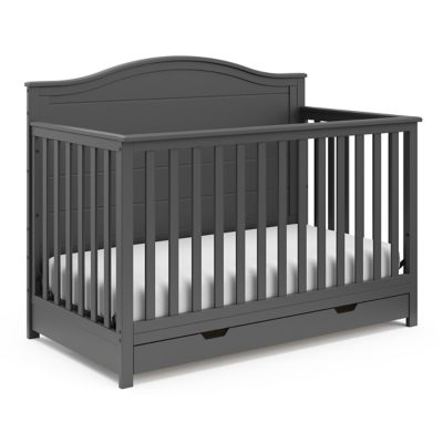 grey metal crib