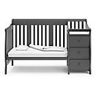 Alternate image 4 for Storkcraft&trade; Portofino 4-in-1 Convertible Crib and Changer in Grey