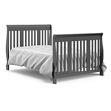 Storkcraft&trade; Portofino 4-in-1 Convertible Crib and Changer in Grey. View a larger version of this product image.
