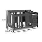 Alternate image 7 for Storkcraft&trade; Portofino 4-in-1 Convertible Crib and Changer in Grey