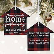 &quot;There&#39;s No Place Like Home&quot; 3.75-Inch 2-Sided Porcelain House Ornament