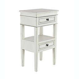 Ridge Road Decor Large 2-Tier Wooden Side Table