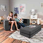 Jaxx&reg; Zipline Big Kids Modular Sofa with Ottoman in Grey