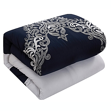 Nanshing Madeline 6-Piece King Comforter Set in Navy. View a larger version of this product image.
