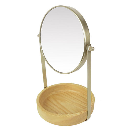 Alternate image 1 for Haven™ Eulo Double-Sided Vanity Mirror in Ash Wood