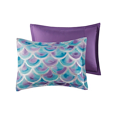 Mi Zone Pearl Metallic Printed Reversible 3-Piece Twin/Twin XL Duvet Cover Set in Teal/Purple. View a larger version of this product image.