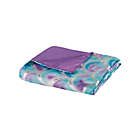 Alternate image 6 for Mi Zone Pearl Metallic Printed Reversible 3-Piece Twin/Twin XL Duvet Cover Set in Teal/Purple