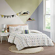 Urban Habitat Kids Callie 4-Piece Cotton Jacquard Pom Pom Twin Comforter Set in Green/Navy