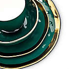 Alternate image 8 for Stone Lain Gold Rim 16-Piece Dinnerware Set in Green/Gold