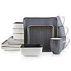 Alternate image 0 for Stone Lain Brushed Square 16-Piece Dinnerware Set in Grey