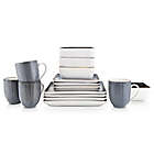 Alternate image 4 for Stone Lain Brushed Square 16-Piece Dinnerware Set in Grey