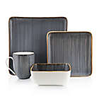 Alternate image 3 for Stone Lain Brushed Square 16-Piece Dinnerware Set in Grey