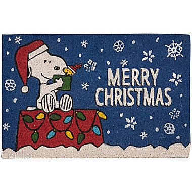 Peanuts&trade; Christmas 18&quot; x 28&quot; Coir Door Mat. View a larger version of this product image.