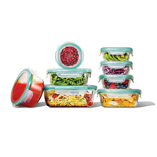 Alternate image 1 for OXO Good Grips® SmartSeal 16-Piece Glass Food Storage Container Set