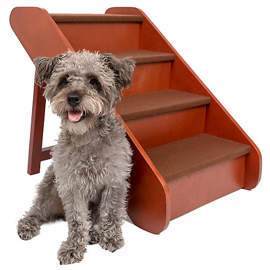 Alternate image 1 for PupSTEP® Wooden Pet Stairs in Brown