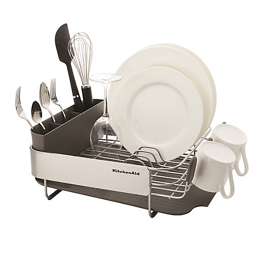 Alternate image 1 for KitchenAid® Compact Stainless Steel Dish Drying Rack