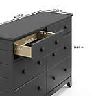 Alternate image 2 for Storkcraft&reg; Moss 6-Drawer Double Dresser in Grey