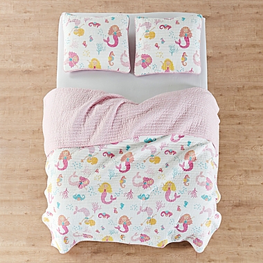 Levtex Home Joelle Reversible Quilt Set in Pink. View a larger version of this product image.