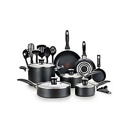 T-fal® Pure Cook Nonstick Aluminum 18-Piece Cookware Set in Black