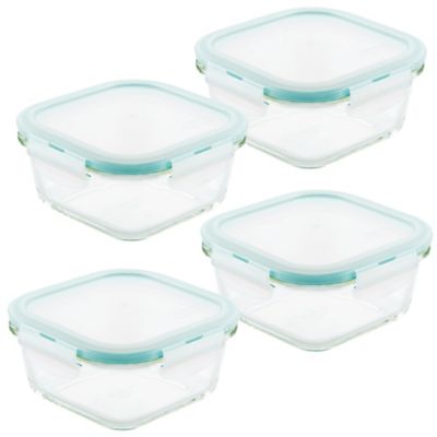Lock N&#39; Lock Purely Better 4-Pack Square Food Storage Containers