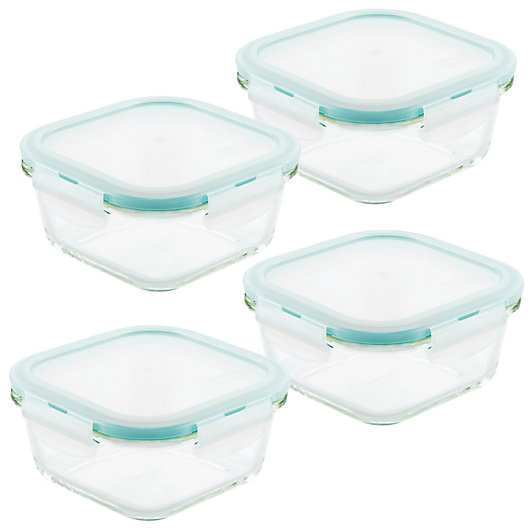 Alternate image 1 for Lock N' Lock Purely Better 4-Pack Square Food Storage Containers