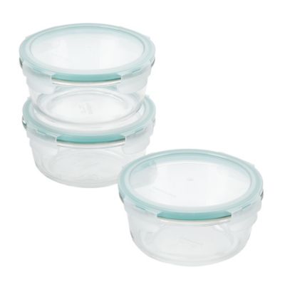 Lock N&#39; Lock Purely Better 3-Pack Round Food Storage Containers
