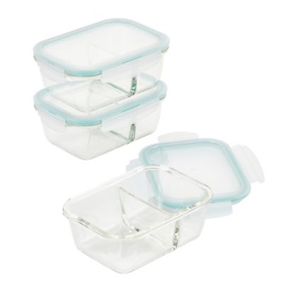 Lock N&#39; Lock Purely Better 3-Pack Divided Food Storage Containers
