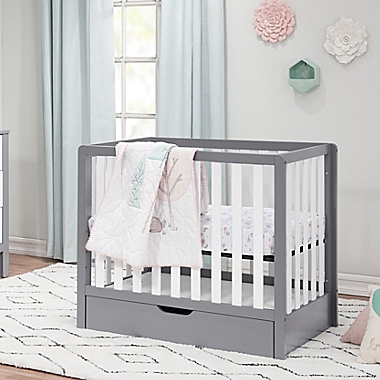 carter&#39;s&reg; by DaVinci&reg; Colby 4-in-1 Convertible Mini Crib with Trundle in Grey/White. View a larger version of this product image.