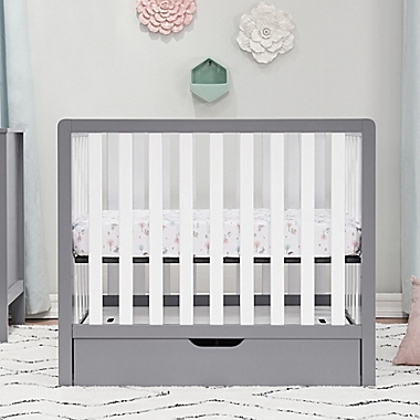 carter&#39;s&reg; by DaVinci&reg; Colby 4-in-1 Convertible Mini Crib with Trundle in Grey/White. View a larger version of this product image.
