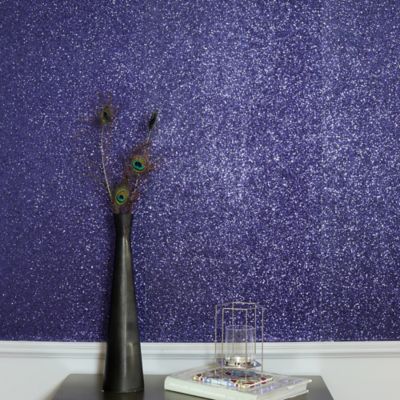 Purple Glitter Wallpaper Floral Embossed Vinyl Sparkle Paste The Wall x 4 Rolls 