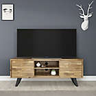 Alternate image 1 for Simpli Home Lowry Solid Acacia Wood TV Media Stand
