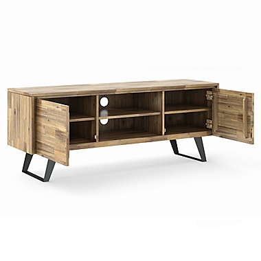 Simpli Home Lowry Solid Acacia Wood TV Media Stand. View a larger version of this product image.