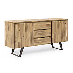 Simpli Home Lowry Solid Acacia Wood Sideboard Buffet