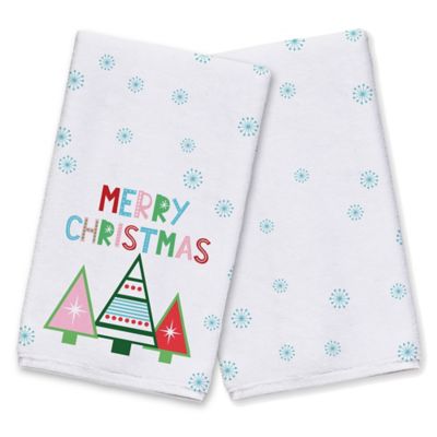 Winter Wonderland Eat Drink Merry Kitchen Towels 16 in x 26 in. Set Of 2 