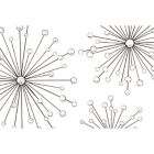 Alternate image 3 for Ridge Road D&eacute;cor 3-Piece 3D Starburst Sculptures with Crystals Metal Wall D&eacute;cor