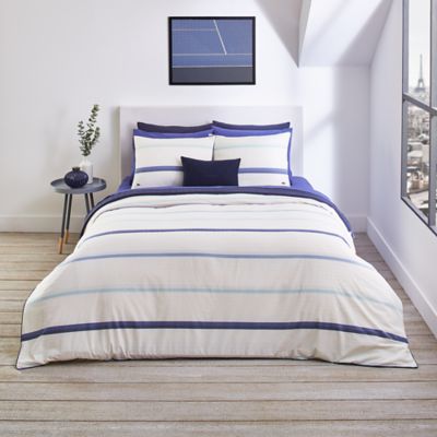 Details about   Lacoste Auckland Comforter Set Full/Queen Blue 