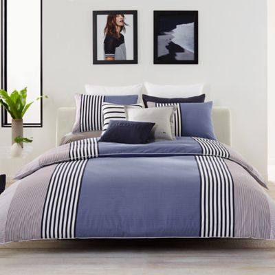 Lacoste Meribel 2 Piece Reversible Twin Twin Xl Duvet Cover Set In Blue White On Bed Bath Beyond Accuweather Shop