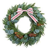 Style Me Pretty 22-Inch Greenery and Pine Holiday Wreath