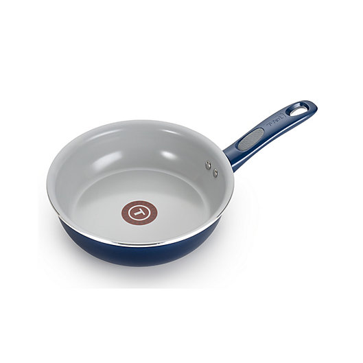Alternate image 1 for T-fal® Pure Cook Nonstick Aluminum Fry Pan in Blue