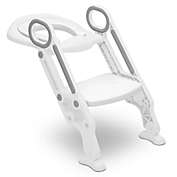 Delta Children Kid Size Toddler Potty Training Ladder Seat in White/Grey
