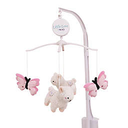 Little Love by NoJo® Sweet Llama and Butterflies Musical Mobile in Pink