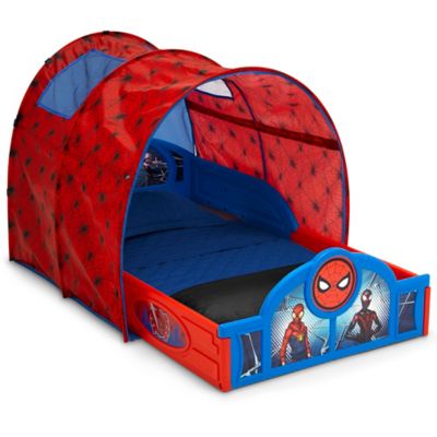 Delta Children&reg; Marvel&reg; Spider-Man Sleep and Play Toddler Bed with Tent in Blue