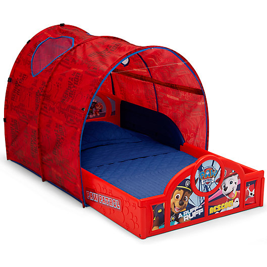 Alternate image 1 for Delta Children® PAW Patrol™ Sleep and Play Toddler Bed with Tent in Red