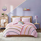Alternate image 2 for Mi Zone Juniper Rainbow 3-Piece Twin/Twin XL omforter Set With Pompom Trim in Pink