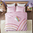 Alternate image 3 for Mi Zone Juniper Rainbow 3-Piece Twin/Twin XL Coverlet Set With Pompom Trim in Pink