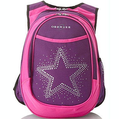 Obersee Preschool All-in-One Backpack for Kids with Insulated Cooler in Bling Rhinestone Star. View a larger version of this product image.